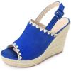 image:imageAllegra K Slingback Open Toe Platform Wedges Heel Espadrille Wedge Sandals for WomenRoyal Blue