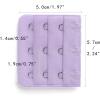 image:imageAllegra K 3 Hook 3 Row Stretchy Bra Strap Extenders Buckle Hooks Bra Band for WomenBeigenavy Bluepinklight Purplewhite