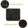 image:imageAllegra K 3 Hook 3 Row Stretchy Bra Strap Extenders Buckle Hooks Bra Band for WomenBlack