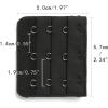 image:imageAllegra K 3 Hook 3 Row Stretchy Bra Strap Extenders Buckle Hooks Bra Band for WomenBlack