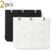 image:imageAllegra K 3 Hook 3 Row Stretchy Bra Strap Extenders Buckle Hooks Bra Band for WomenBlackwhite