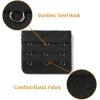 image:imageAllegra K 3 Hook 3 Row Stretchy Bra Strap Extenders Buckle Hooks Bra Band for WomenBlackwhite