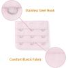 image:imageAllegra K 3 Hook 3 Row Stretchy Bra Strap Extenders Buckle Hooks Bra Band for WomenDark Pink
