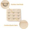 image:imageAllegra K 3 Hook 3 Row Stretchy Bra Strap Extenders Buckle Hooks Bra Band for WomenFresh Color