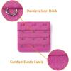 image:imageAllegra K 3 Hook 3 Row Stretchy Bra Strap Extenders Buckle Hooks Bra Band for WomenFuchisa
