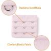 image:imageAllegra K 3 Hook 3 Row Stretchy Bra Strap Extenders Buckle Hooks Bra Band for WomenGraypinkbeige