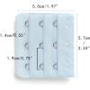 image:imageAllegra K 3 Hook 3 Row Stretchy Bra Strap Extenders Buckle Hooks Bra Band for WomenLight Blue