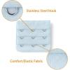 image:imageAllegra K 3 Hook 3 Row Stretchy Bra Strap Extenders Buckle Hooks Bra Band for WomenLight Blue