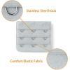 image:imageAllegra K 3 Hook 3 Row Stretchy Bra Strap Extenders Buckle Hooks Bra Band for WomenLight Gray