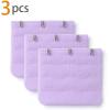 image:imageAllegra K 3 Hook 3 Row Stretchy Bra Strap Extenders Buckle Hooks Bra Band for WomenLight Purple