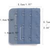 image:imageAllegra K 3 Hook 3 Row Stretchy Bra Strap Extenders Buckle Hooks Bra Band for WomenNavy Blue