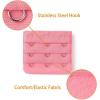 image:imageAllegra K 3 Hook 3 Row Stretchy Bra Strap Extenders Buckle Hooks Bra Band for WomenPink