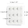 image:imageAllegra K 3 Hook 3 Row Stretchy Bra Strap Extenders Buckle Hooks Bra Band for WomenPure White