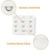 image:imageAllegra K 3 Hook 3 Row Stretchy Bra Strap Extenders Buckle Hooks Bra Band for WomenPure White
