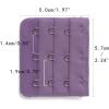 image:imageAllegra K 3 Hook 3 Row Stretchy Bra Strap Extenders Buckle Hooks Bra Band for WomenPurple