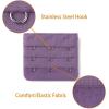image:imageAllegra K 3 Hook 3 Row Stretchy Bra Strap Extenders Buckle Hooks Bra Band for WomenPurple