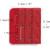 image:imageAllegra K 3 Hook 3 Row Stretchy Bra Strap Extenders Buckle Hooks Bra Band for WomenRed
