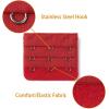 image:imageAllegra K 3 Hook 3 Row Stretchy Bra Strap Extenders Buckle Hooks Bra Band for WomenRed