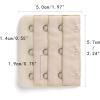 image:imageAllegra K 3 Hook 3 Row Stretchy Bra Strap Extenders Buckle Hooks Bra Band for WomenSkin Color