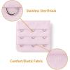 image:imageAllegra K 3 Hook 3 Row Stretchy Bra Strap Extenders Buckle Hooks Bra Band for WomenSky Bluelight Pink