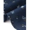 image:imageAllegra K Casual Blouse for Women Floral Print Short Sleeve Shirt V Neck Notch Lapel Blouse Dressy Summer TopsDark Blue