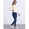 image:imageAllegra K Casual Denim Jacket for Womens Classic Stand Collar Long Sleeve Jean JacketLight Apricot