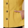 image:imageAllegra K Casual Denim Jacket for Womens Classic Stand Collar Long Sleeve Jean JacketYellow