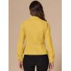 image:imageAllegra K Casual Denim Jacket for Womens Classic Stand Collar Long Sleeve Jean JacketYellow