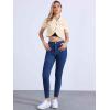 image:imageAllegra K Casual Denim Jacket for Womens Turndown Collar Short Sleeves Crop Jean JacketsApricot