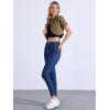 image:imageAllegra K Casual Denim Jacket for Womens Turndown Collar Short Sleeves Crop Jean JacketsBrown