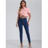 image:imageAllegra K Casual Denim Jacket for Womens Turndown Collar Short Sleeves Crop Jean JacketsPink