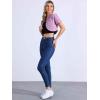 image:imageAllegra K Casual Denim Jacket for Womens Turndown Collar Short Sleeves Crop Jean JacketsPurple