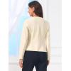 image:imageAllegra K Collarless Blazer for Womens Business Casual Outfits Open Front Suit JacketsBeige
