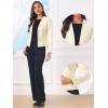 image:imageAllegra K Collarless Blazer for Womens Business Casual Outfits Open Front Suit JacketsBeige