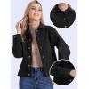 image:imageAllegra K Corduroy Jacket for Women Casual Long Sleeve Fall Outerwear Button Down Shacket JacketsBlack