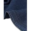 image:imageAllegra K Cropped Denim Jacket for Women Casual Short Puff Sleeve Lapel Open Front Jean Jackets Summer OutwearDrak Blue