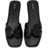 image:imageAllegra K Flat Sandals for Women Square Toe Slip on Open Toe Slides Sandals DressyBlack