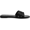 image:imageAllegra K Flat Sandals for Women Square Toe Slip on Open Toe Slides Sandals DressyBlack