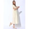 image:imageAllegra K Flat Sandals for Women Square Toe Slip on Open Toe Slides Sandals DressyWhite