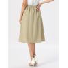 image:imageAllegra K Pleated Skirts for Women High Waisted Vintage ALine Business Casual Midi SkirtsKhaki