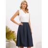 image:imageAllegra K Pleated Skirts for Women High Waisted Vintage ALine Business Casual Midi SkirtsNavy Blue