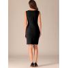 image:imageAllegra K Sheath Dress for Women Business Casual Sleeveless Boat Neck Retro Work Office Pencil Dresses 2026Black