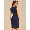 image:imageAllegra K Sheath Dress for Women Business Casual Sleeveless Boat Neck Retro Work Office Pencil Dresses 2026Dark Blue