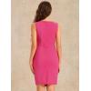 image:imageAllegra K Sheath Dress for Women Business Casual Sleeveless Boat Neck Retro Work Office Pencil Dresses 2026Hot Pink