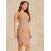 image:imageAllegra K Sheath Dress for Women Business Casual Sleeveless Boat Neck Retro Work Office Pencil Dresses 2026Khaki