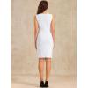 image:imageAllegra K Sheath Dress for Women Business Casual Sleeveless Boat Neck Retro Work Office Pencil Dresses 2026White
