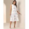 image:imageAllegra K Summer Floral Dress for Women Tie Waist Chiffon Sleeveless Tank Dresses with LiningWhite