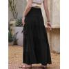 image:imageAllegra K Summer Flowy Boho Maxi Skirt for Women Tiered Elastic High Waist 2026 A Line Casual Beach Long Skirt with PocketsBlack