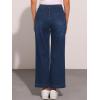 image:imageAllegra K Wide Leg Jeans for Womens High Waisted Stretchy Straight Leg Jeans Buttoned Loose Denim PantsBlack Blue