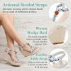 image:imageAllegra K Womens Beaded Tstrap Platform Elastic Peeptoe Sandals Silver 85